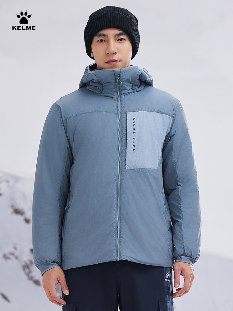 Outdoor Sport Winter Jacket - Kelme Erkekler İçin Hafif Kapşonlu Açık