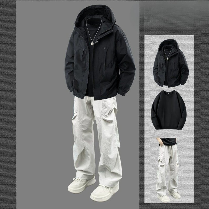 Outdoor Sports Outfit - Erkek Sonbahar Kış Polar Astarlı Kalın