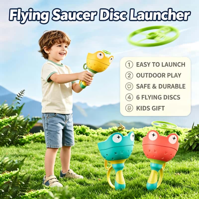 Outdoor Sport Is - Uçan Daire Disk Fırlatıcı Çocuk Uçan
