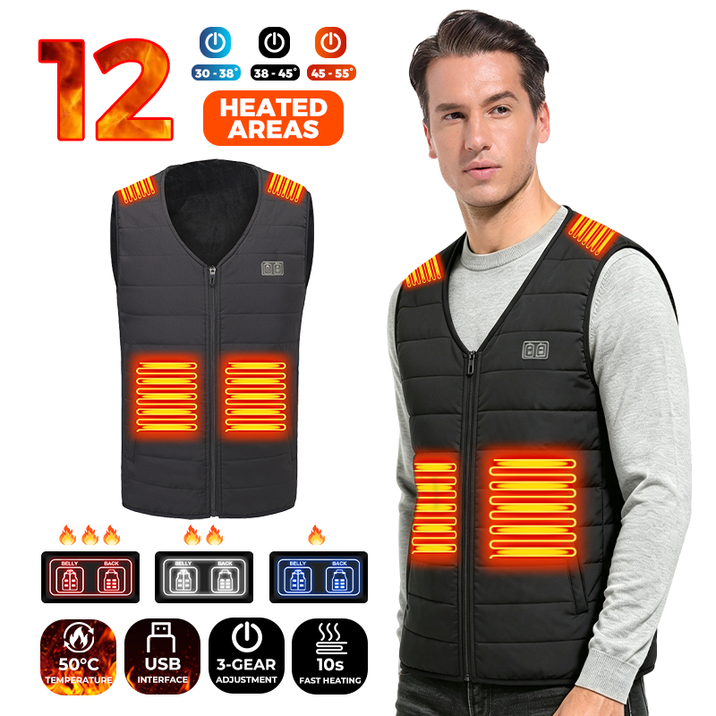 12 Isıtma Alanlı USB Isıtmalı  - Outdoor Sport Winter Jacket incelemesi ve fiyatı